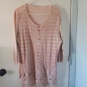 Pink western wear style top